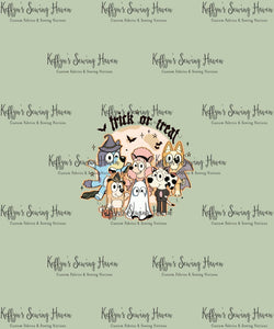 *BACK ORDER* SD Halloween Bluey 'Green' Panels