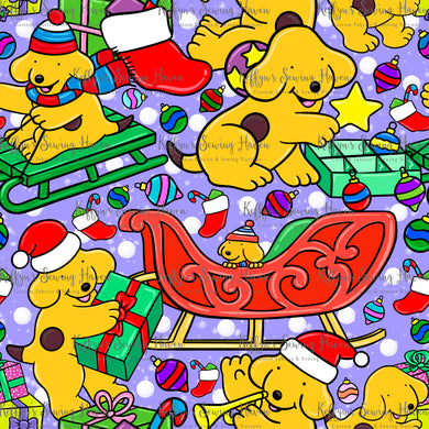 *BACK ORDER* Xmas Playful Pup Purple