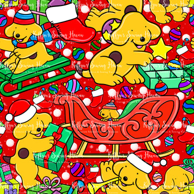 *BACK ORDER* Xmas Playful Pup Red