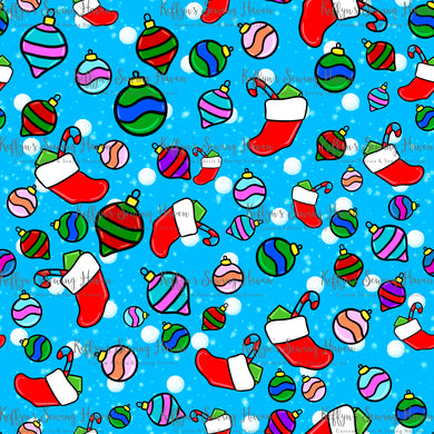 *BACK ORDER* Xmas Playful Pup Accents Sky Blue