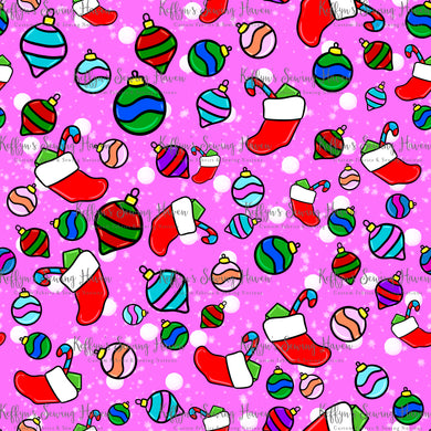 *BACK ORDER* Xmas Playful Pup Accents Pink
