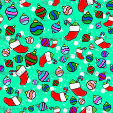 Load image into Gallery viewer, *BACK ORDER* Playful Pup Xmas Accents Green