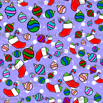 *BACK ORDER* Xmas Playful Pup Accents Purple
