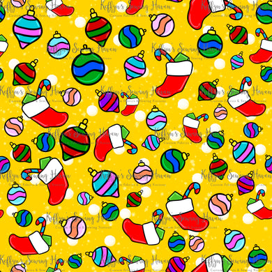 *BACK ORDER* Xmas Playful Pup Accents Yellow