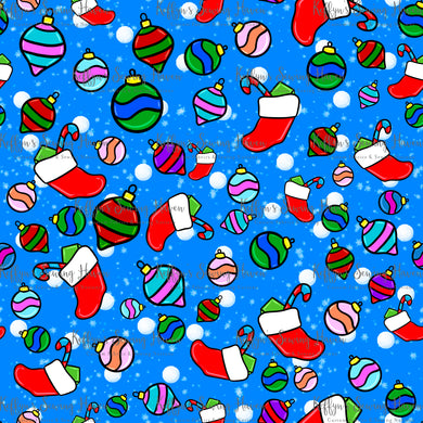 *BACK ORDER* Xmas Playful Pup Accents Blue