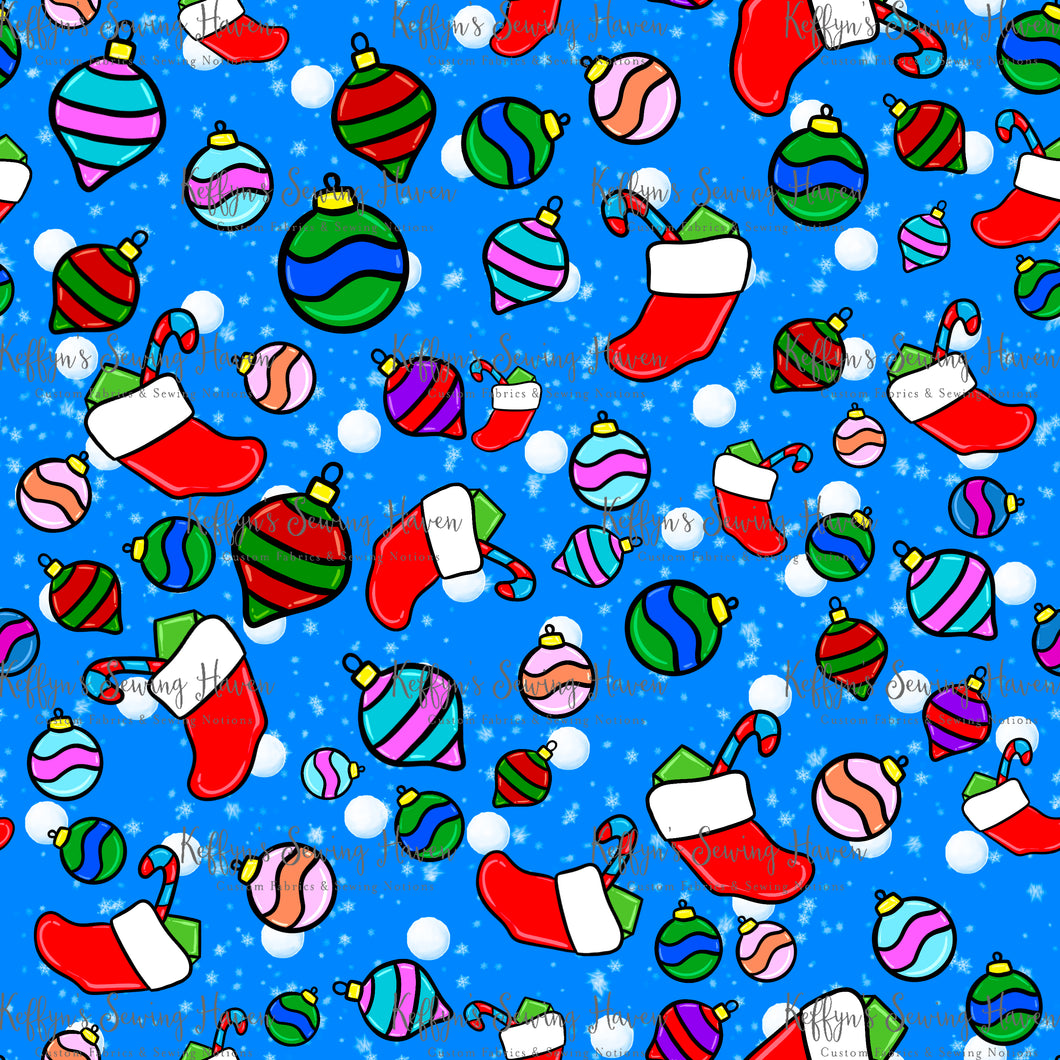 *BACK ORDER* Xmas Playful Pup Accents Blue