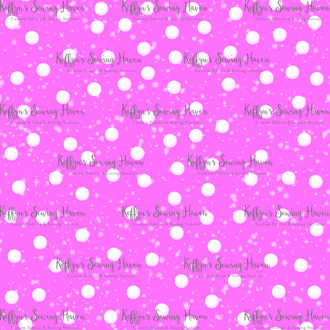 *BACK ORDER* Xmas Playful Pup Pink Snow Co-Ord