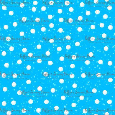 *BACK ORDER* Xmas Playful Pup Sky Blue Snow Co-Ord