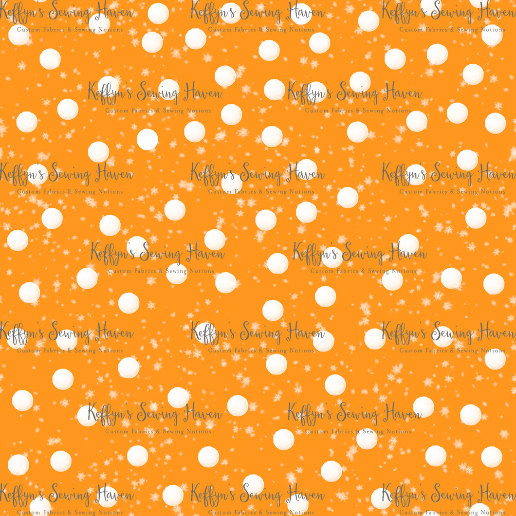 *BACK ORDER* Xmas Playful Pup Orange Snow Co-Ord