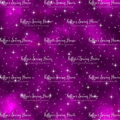 Blue Dog Xmas Plum Sparkles Co-Ord Cotton Lycra 240gsm