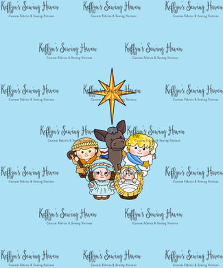 *BACK ORDER* Little Nativity Blue 'Group' Panels