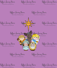 Load image into Gallery viewer, *BACK ORDER* Little Nativity Purple &#39;Group&#39; Panels