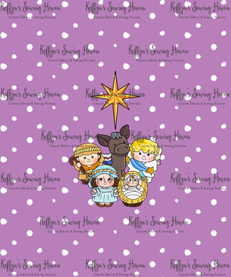 *BACK ORDER* Little Nativity Purple 'Group' Panels