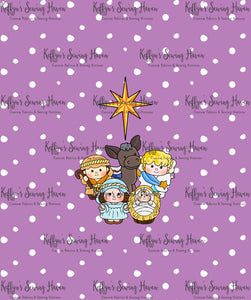 *BACK ORDER* Little Nativity Purple 'Group' Panels