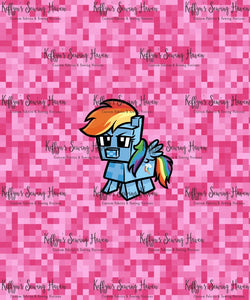 *BACK ORDER* Pixel Ponies 'Pink' BIG KID Panels