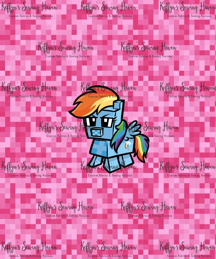 *BACK ORDER* Pixel Ponies 'Pink' BIG KID Panels