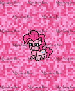 *BACK ORDER* Pixel Ponies 'Pink' BIG KID Panels