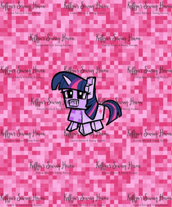 *BACK ORDER* Pixel Ponies 'Pink' BIG KID Panels
