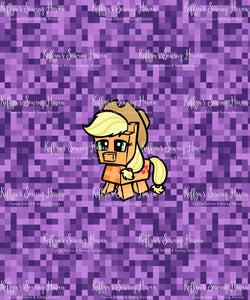 *BACK ORDER* Pixel Ponies 'Purple' BIG KID Panels