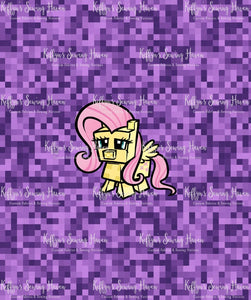 *BACK ORDER* Pixel Ponies 'Purple' BIG KID Panels