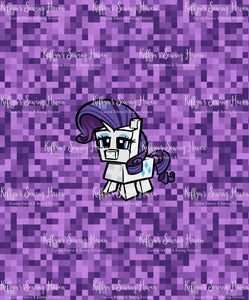 *BACK ORDER* Pixel Ponies 'Purple' BIG KID Panels