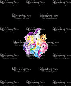 *BACK ORDER* Pony Mash Up Black ADULT Panels
