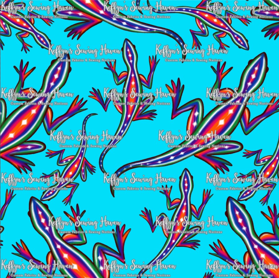 *BACK ORDER* Tribal Lizards Blue