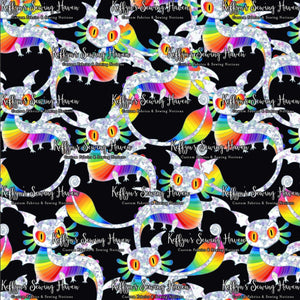 *BACK ORDER* Funky Rainbow Dragons Black