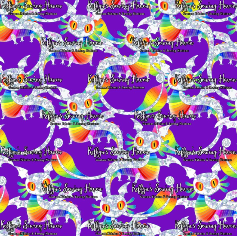 *BACK ORDER* Funky Rainbow Dragons Purple