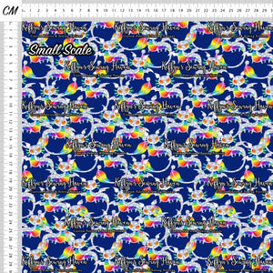 *BACK ORDER* Funky Rainbow Dragons Navy