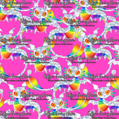 *BACK ORDER* Funky Rainbow Dragons Pink