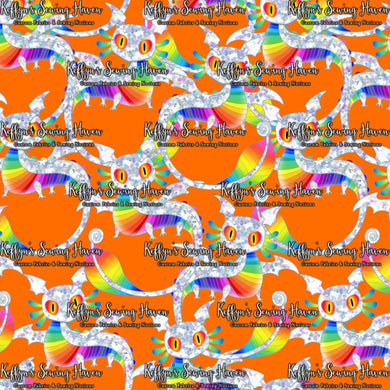 *BACK ORDER* Funky Rainbow Dragons Orange