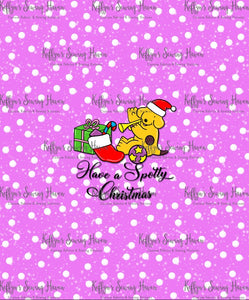 *BACK ORDER* Xmas Playful Pup 'Spotty Xmas' BIG KID Panels
