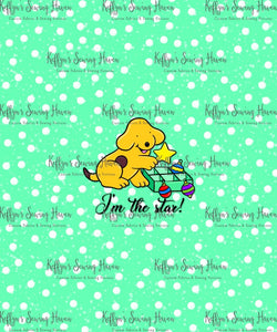 *BACK ORDER* Xmas Playful Pup 'Star' ADULT Panels