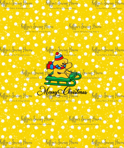 *BACK ORDER* Xmas Playful Pup 'Sleigh' ADULT Panels