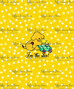 *BACK ORDER* Xmas Playful Pup 'Star' ADULT Panels