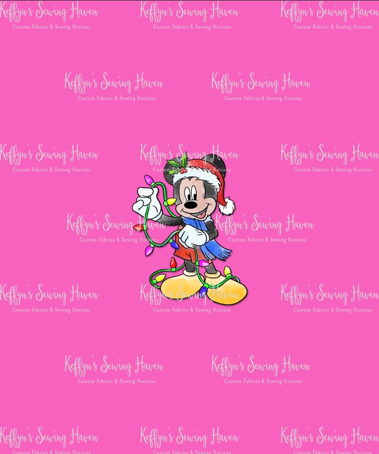 *BACK ORDER* Cartoon Xmas Mouse BIG KID Panels