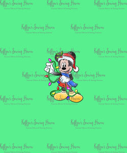 *BACK ORDER* Cartoon Xmas Mouse BIG KID Panels