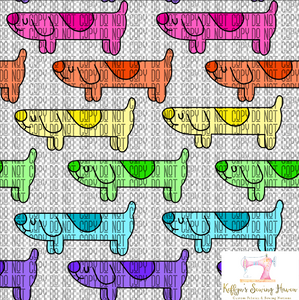 *BACK ORDER* Rainbow Sausage Dog CLEAR VINYL