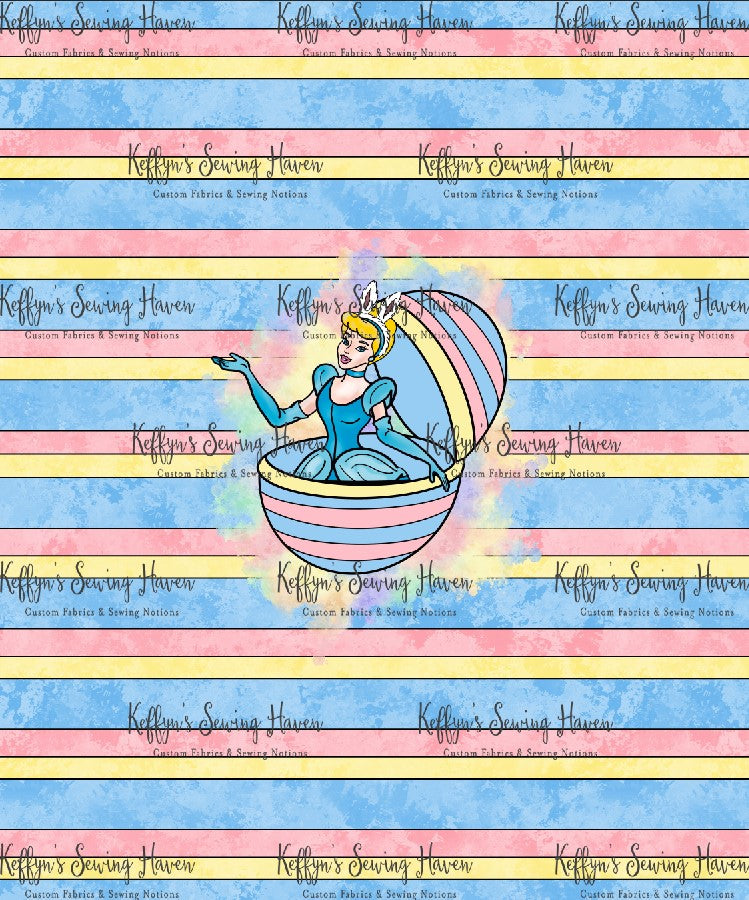 *BACK ORDER* Easter Slipper Princess Striped Panels