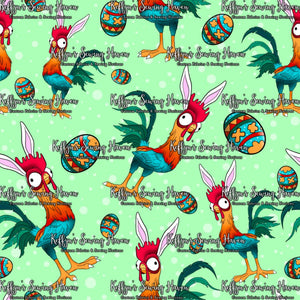 *BACK ORDER* Easter Crazy Rooster Green