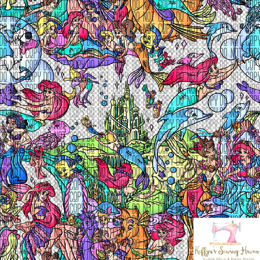 *BACK ORDER* Mermaid Princess Bright Scene CLEAR VINYL