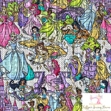Load image into Gallery viewer, *BACK ORDER* Princesses Mash Up Scene CLEAR VINYL