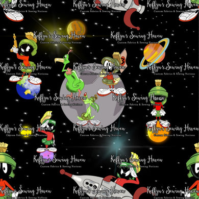 Marvin the Martian Cotton Lycra 180gsm 77cm Piece