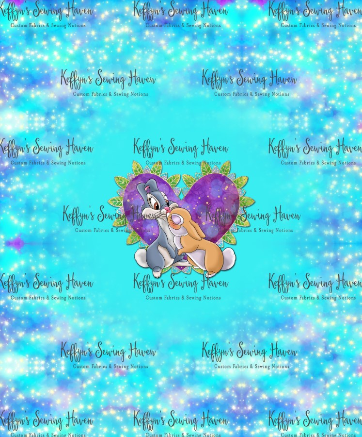 *BACK ORDER* Little Deer 'Rabbit Love' CHILD Aqua Panels