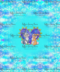 *BACK ORDER* Little Deer 'Rabbit Love' CHILD Aqua Panels