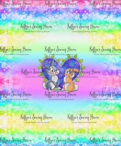 *BACK ORDER* Little Deer 'Rabbit Love' ADULT Rainbow Panels