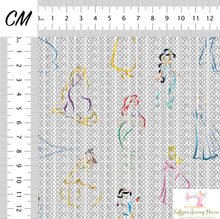 Load image into Gallery viewer, *BACK ORDER* Princess Outlines CLEAR VINYL