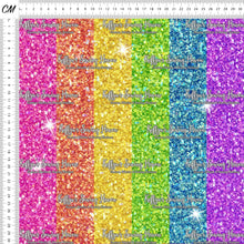 Load image into Gallery viewer, *BACK ORDER* Princess Outlines Glitter Bright Rainbow Stripes