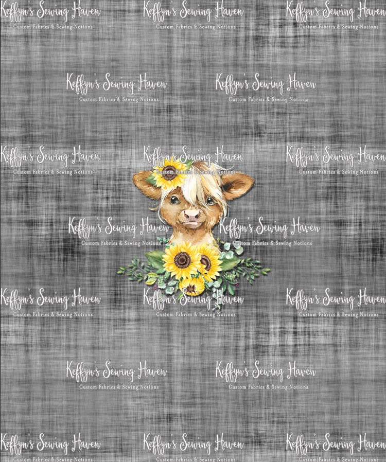 *BACK ORDER* Highland Cow Calf Grey